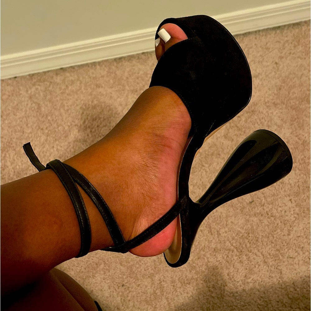 Black Disco Platform Heels